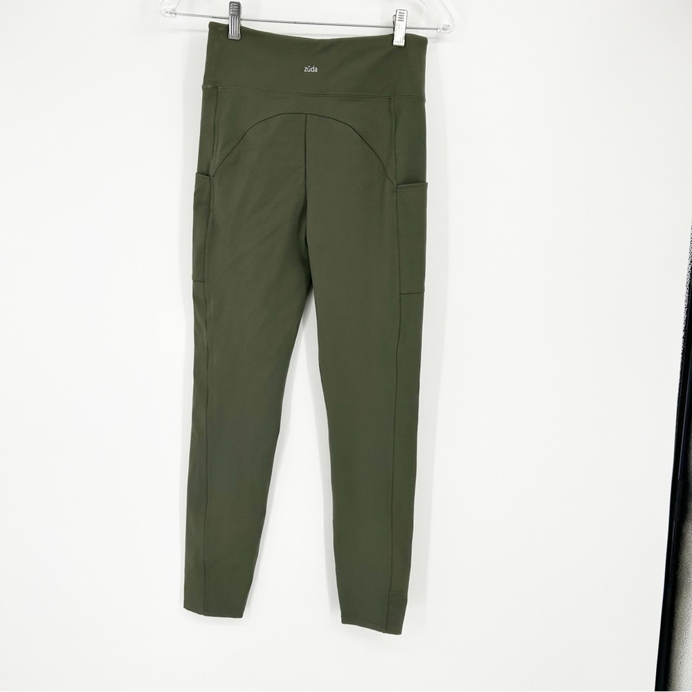 Zuda Olive Green‎ Athletic Workout Leggings Size Small - Picture 2 of 7